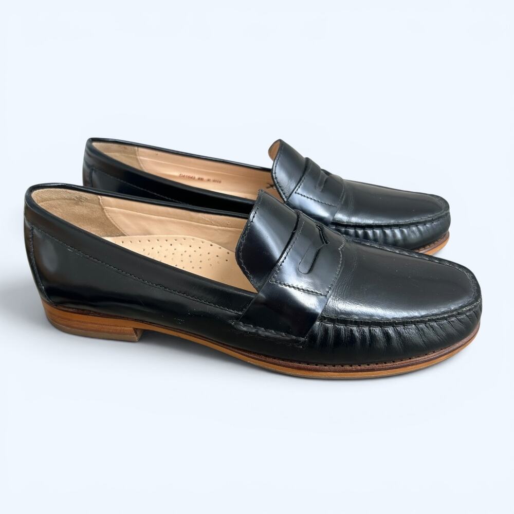 Cole Haan Black Leather Penny Loafers
